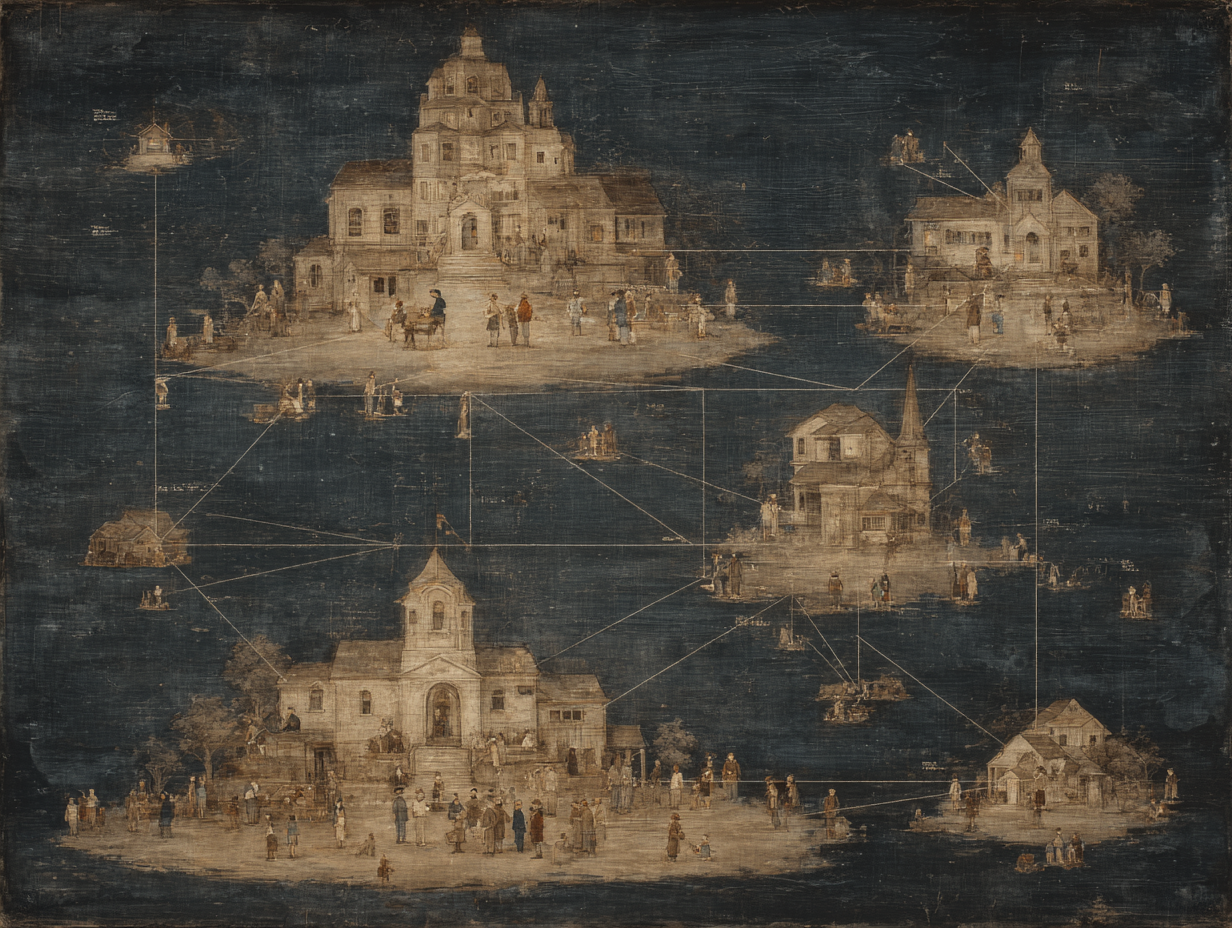 Distributed morality network diagram